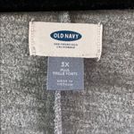 Old Navy  tee gray 3x shirt sleeve leather stripe Photo 2