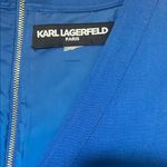 Karl Lagerfeld Paris Black Label Sapphire blue sleeveless corset front pockets Photo 3