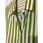 Green & White Striped Button Photo 4