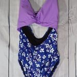 Summer Mae Purple and Blue Floral One Piece Swimsuit Photo 0