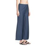 Milly Cabana Chevron Shimmer Pull On Pants Navy Silver Size L Beach Pool Resort Photo 3