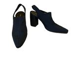 VINTAGE 1990'S/Y2K ROBERT CLERGERIE "YOLE" LEATHER & FABRIC SLINGBACK HEELS (7) Black Photo 6