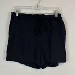 Banana Republic  | Black Linen Blend Drawstring Waist Shorts Size XS Photo 0