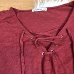 Sundry  Long Sleeve Slub Lace Up Tee Sunnyside XS Photo 2