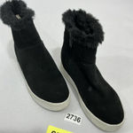 Blondo Womans Biondo Waterproof Impermeable 7 M Black Suede Lined Zip Up Sneaker Boot Photo 0