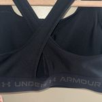 Under Armour  Black Cross-Back Padded Sports Bra | Large Photo 2