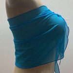 Zuliana Sarong Teal Mesh Top/Mini Sarong Skirt. Made in USA. New Blue Size undefined Photo 1