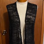 J. Jill Wool Blend Black Sleeveless Lightweight Cardigan Size Medium Petite Photo 1