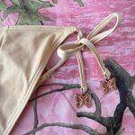 vintage tan orange bikini bottoms with gold butterfly charms Photo 3
