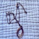 Monet Vintage‎  Gold necklace orbital oval pendant rotating dainty neutral Photo 5