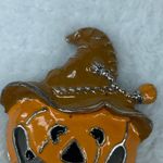 Halloween Orange Pumpkin Scarecrow Hat Jacko lantern Pin Brooch Jewelry Photo 2
