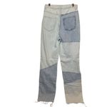 PacSun  90s Boyfriend Patchwork Light Wash Denim Jeans Size 27 Distressed Raw Hem Photo 4