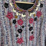 Summer Of Love Womens Embellished Tweed Blazer Jacket Size S Career Office Pink Photo 4