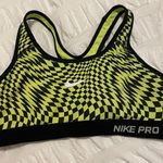 Nike Neon Yellow & Black Sports Bra Photo 0