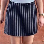 Forever 21  Navy White Pinstripe Mini Skirt Photo 0