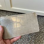 ZARA  Women’s‎ Gray Croc Like Texture Wallet With Silver Chain Photo 6