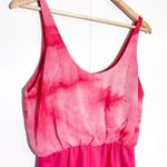 Alice + Olivia Tie Dye Pink Stretch Sleeveless Tank Dress Photo 1