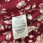 Loft Burgundy Floral Long Sleeve Relaxed Blouse Photo 2