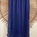 Free People Women’s Dark Blue Wide Leg Silky Pants w/ Pinstripe Elastic Waist ⭐️ Photo 0