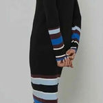 Anthropologie  Parvati black‎ Knit sweater Midi Dress long sleeves size large Photo 0