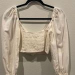Urban Outfitters Antique White Puff Long Sleeve Corset Top Photo 3