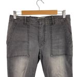 Nili Lotan Cropped French Military Pants Jeans Carbon Grey Cotton Utility SZ 27 Gray Photo 2