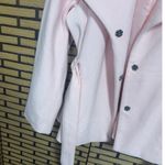 New York & Co. Pale Pink Wool Blend Coat Size Large Photo 2