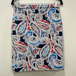 J. McLaughlin  Halle Skirt Small NWT $168 Pull On Catalina Knee Length Print Multi Photo 1