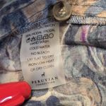 Peruvian Connection  XL Abstract Print Button Front Blouse Modal Rayon Long Sleev Photo 5