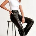 Abercrombie & Fitch Vegan Leather The 90’s Straight Pants size 28 Photo 7