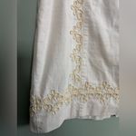 Boden White Knee Length A Line Skirt Gold Embroidery Filigree Cottagecore Sz 10 Photo 1