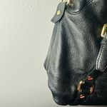 Michael Kors Weston Black Leather Shoulder Satchel Zip Up Tassel Handbag Photo 8