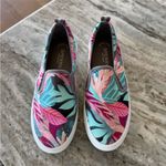 Sperry Pink and Green Tropical Print Sneakers Photo 2