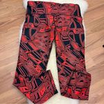 Noli  Printed Compression Leggings Cropped Red Black L Photo 0