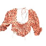 For Love & Lemons Keeley Polka Dot Crop Top NWT Sz XS Photo 3