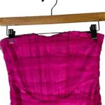 NWT Thirty Thirty Strapless Ruched Mesh Mini Dress Womens S Pink Y2K Party Photo 1