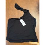 Reformation  Jaco Black Knit Top - Size Large - NWT Photo 4