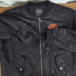 Women's Harley Davidson 120th Anniversary Nylon Bomber Jacket XL Black Photo 6