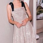 Gal Meets Glam | Diana Sequin Waterfall Dress Cocktail Tie Shoulder 4 Photo 16