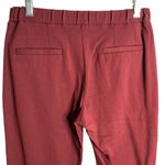 Odds On Complex Cropped Pants Leggings S Maroon Red Pockets Elastic Waist Pullon Photo 3