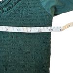 Hill House Home Aiko Nap Top Green Medium Smocked Cropped Puff Sleeve Holiday Photo 7