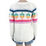 American Eagle Jegging Sweater size XS oversized colorful snowflakes & stripes Photo 1