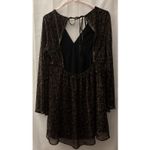 Forever 21  Black Floral Cutout LS Cottagecore Babydoll Open Back Mini Dress Sz M Photo 5