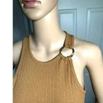 NWT Francesca's Womens Medium Beige Tank Dress Sleeveless Ribbed Knit Midi Tan Photo 6
