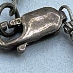 Vintage mother of pearl boho fringe turquoise sterling silver necklace. White Photo 9