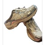 Vionic  White & Silver Metallic Leather Mule Sneakers - Comfort Shoes $140 Photo 1