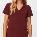 FIGS  Casma Three-Pocket Scrub Top Size‎ XS Burgundy Maroon Photo 0