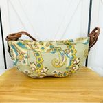 Liz Claiborne  Linen Canvas Paisley Floral Shoulder Mini Hobo Bag Photo 2