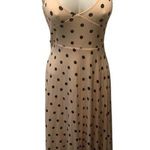 Revolve House of Harlow 1960 Polka Dot Midi Dress Sz. XS Full Skirt Black/Cream Black Photo 0