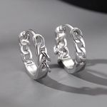 925 Silver Plated Hoop Earrings for Men Women,Small Silver Hoop Earrings Photo 0